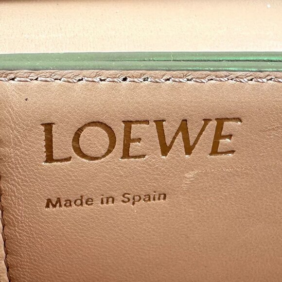 Auth LOEWE GOYA Small Crossbody Shoulder Bag Khaki Leather/Goldtone - z4089 - Picture 12 of 12